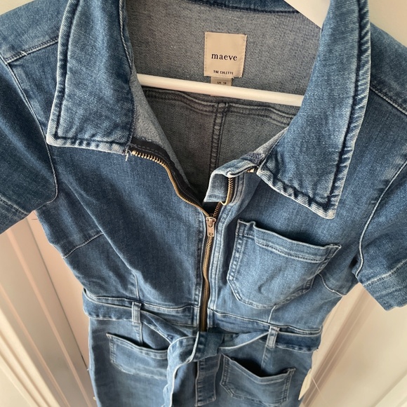 NEW WITH TAGS ANTHROPOLOGIE Colette Weekend Denim Jumpsuit by Maeve - Picture 6 of 6